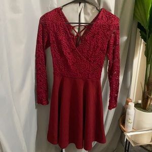 Gorgeous Lace Accent Evening Dress